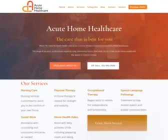 Acutehhc.com(Acute Home Healthcare) Screenshot