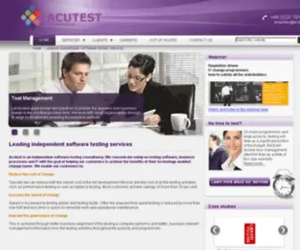 Acutest.co.uk(Leading software testing services) Screenshot