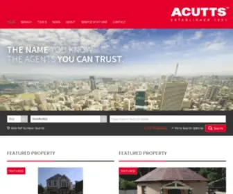 Acutts.co.za(South Africa's Oldest Real Estate Company) Screenshot