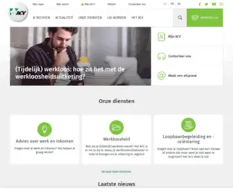 ACV-Online.be(Homepagina van het ACV) Screenshot