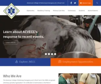 Acvecc.org(The american college of veterinary emergency critical care (acvecc)) Screenshot