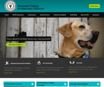 ACVN.org(American College of Veterinary Nutrition) Screenshot