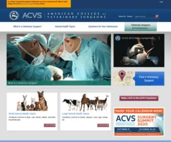 ACVS.org(The American College of Veterinary Surgeons) Screenshot