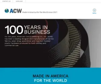 ACW1.com(Webbing and Buckles Manufacturer) Screenshot