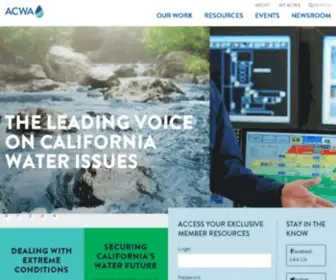 Acwa.com(Association of California Water Agencies) Screenshot