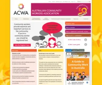 Acwa.org.au(Australian Community Workers Association) Screenshot