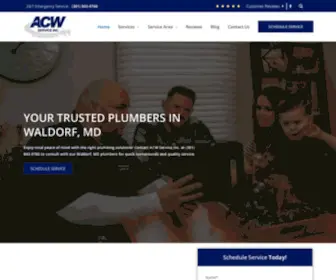 Acwserviceinc.com(Plumber Waldorf) Screenshot