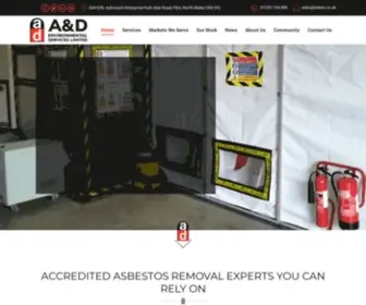 AD-Asbestosremoval.co.uk(A&D Environmental Services Ltd) Screenshot