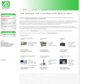 AD-Elektronik.de(AD Analog Digital Elektronik GmbH: Ihr Partner für elektronische Messtechnik) Screenshot