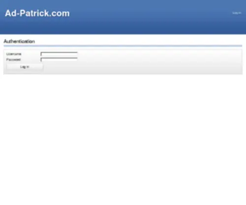 AD-Patrick.com(Log in) Screenshot