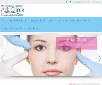 Adaclinik.com(Clínica Dermatológica y cirugía cosmética) Screenshot