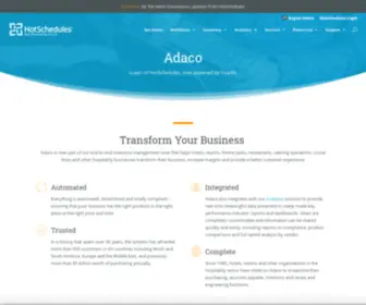 Adaco.com(Part of the Inventory Solution from HotSchedules and Fourth) Screenshot