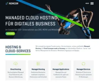 Adacor.com(Managed Cloud Hosting in deutschen Rechenzentren) Screenshot