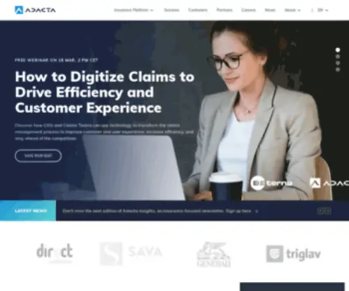 Adacta.ru(Adacta Fintech insurance platform Adinsure) Screenshot