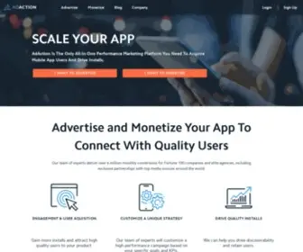 Adaction.com(Mobile App Marketing Platform) Screenshot