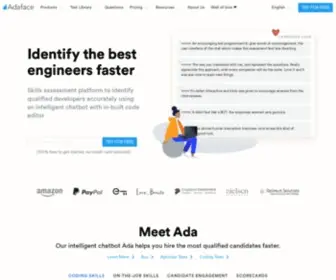 Adaface.com(Candidate friendly skills assessment tool for 500) Screenshot