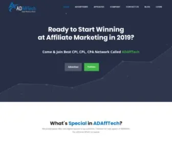 Adafftech.com(Mobile performance marketing network) Screenshot