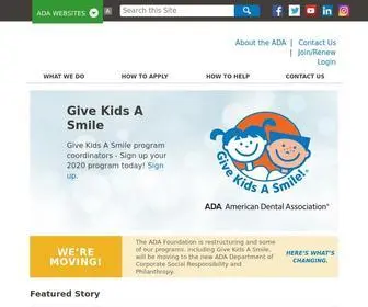 Adafoundation.org(ADA Foundation) Screenshot
