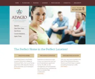 Adagiowestshore.com(Tampa Westshore Apartments) Screenshot