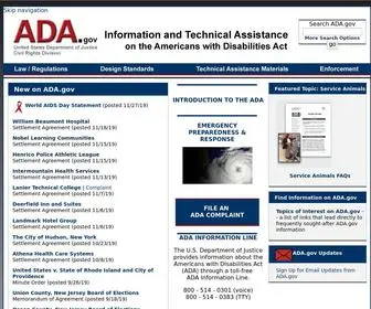 Ada.gov(The ADA Home Page provides access to Americans with Disabilities Act (ADA)) Screenshot