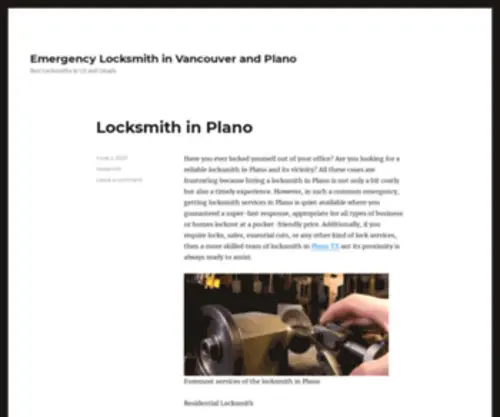Adagslocksmith.com(24 hour Locksmith Services) Screenshot