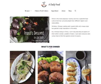 Adailyfood.com(A Daily Food is about Chinese food culture and cooking) Screenshot