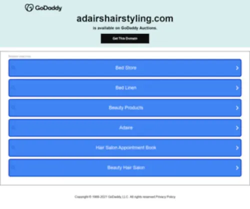 Adairshairstyling.com(Local hairstylist) Screenshot