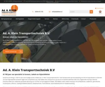 Adaklein.nl(Ad.A. KLEIN Transporttechniek B.V) Screenshot