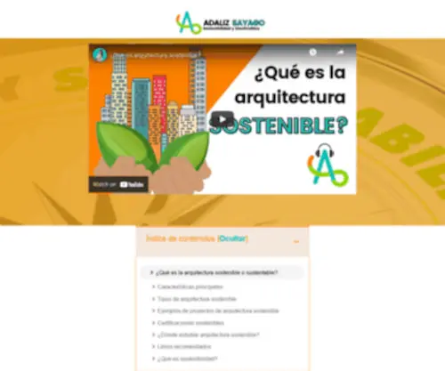 Adalizsayago.com(▷ Arquitectura sostenible) Screenshot