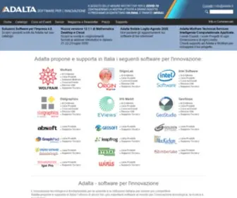 Adalta.it(ADALTA acquistare software scientifico corsi e manuali in Italia) Screenshot
