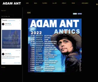 Adam-ANT.com(Adam Ant Official Merchandise Online Store) Screenshot