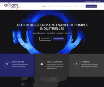 Adam-Pumps.be(ACTEUR BELGE EN MAINTENANCE DE POMPES INDUSTRIELLES) Screenshot