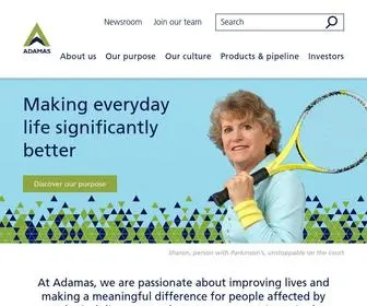 Adamaspharmaceutical.com(Innovative medicines for people with neurological diseases) Screenshot