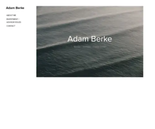 Adamberke.com(Adam Berke) Screenshot