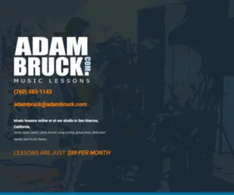 Adambruck.com(Adam Bruck Music Company) Screenshot