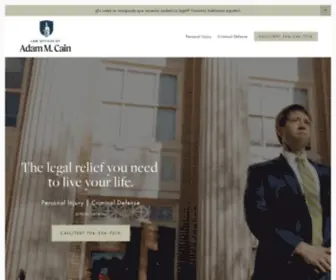 Adamcainlaw.com(Law Offices of Adam Cain) Screenshot