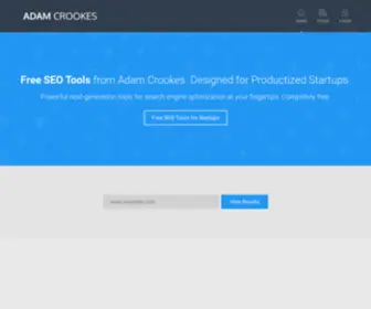 Adamcrookes.com(Free SEO Tools for Startups) Screenshot