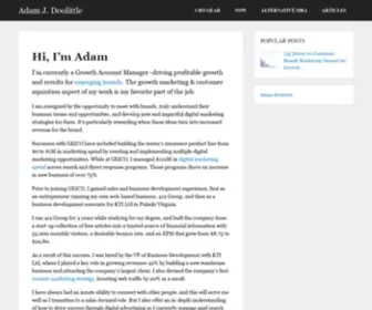 Adamdoolittle.com(Hi, I’m Adam) Screenshot