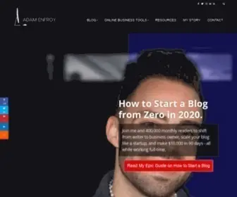 Adamenfroy.com(How to Start and Scale a Profitable Blog) Screenshot