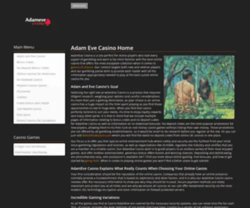 Adamevecasino.com Screenshot