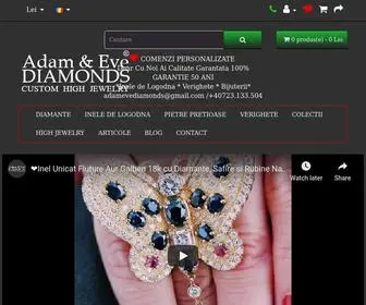 Adamevediamonds.com(Experti in Inele de Logodna) Screenshot