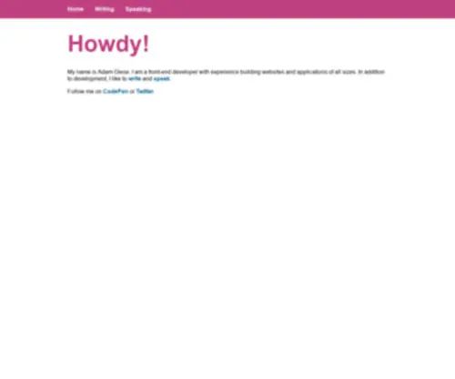 AdamGiese.com(Adam Giese Home) Screenshot