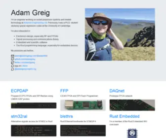 AdamGreig.com(Adam Greig) Screenshot