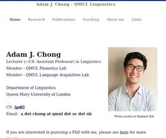 AdamjChong.com(Adam Chong's website) Screenshot