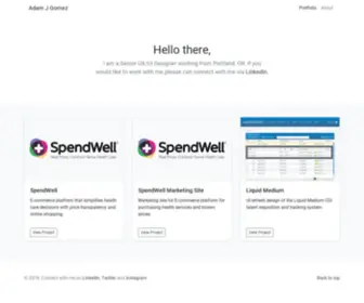 Adamjgomez.com(CodePen Project) Screenshot