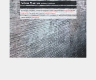 Adammarcus.com(Adam Marcus) Screenshot