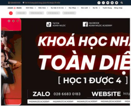 Adammuzic.vn(ADAM Muzic là công ty âm nhạc với 2 mảng chính là giáo dục âm nhạc) Screenshot