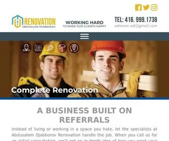 Adamrenovation.com(Toronto Renovation Service) Screenshot