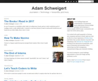 Adamschweigert.com(Nonprofits (and food)) Screenshot