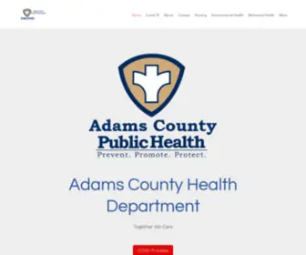 Adamscountyhealth.org(Adams County Health Department) Screenshot